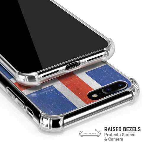 Iceland Flag Distressed iPhone 7/8 Plus Clear Case